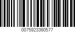 Código de barras (EAN, GTIN, SKU, ISBN): '0075923380577'