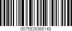 Código de barras (EAN, GTIN, SKU, ISBN): '0075929366148'