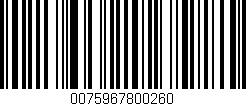 Código de barras (EAN, GTIN, SKU, ISBN): '0075967800260'