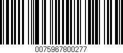Código de barras (EAN, GTIN, SKU, ISBN): '0075967800277'