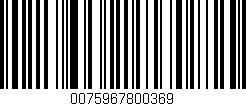 Código de barras (EAN, GTIN, SKU, ISBN): '0075967800369'
