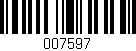 Código de barras (EAN, GTIN, SKU, ISBN): '007597'