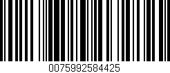 Código de barras (EAN, GTIN, SKU, ISBN): '0075992584425'