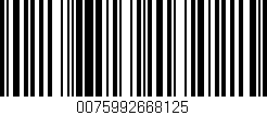 Código de barras (EAN, GTIN, SKU, ISBN): '0075992668125'