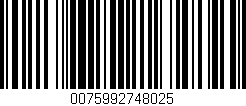 Código de barras (EAN, GTIN, SKU, ISBN): '0075992748025'