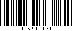 Código de barras (EAN, GTIN, SKU, ISBN): '0075993999259'