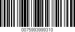 Código de barras (EAN, GTIN, SKU, ISBN): '0075993999310'