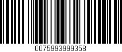 Código de barras (EAN, GTIN, SKU, ISBN): '0075993999358'