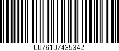 Código de barras (EAN, GTIN, SKU, ISBN): '0076107435342'