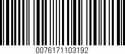 Código de barras (EAN, GTIN, SKU, ISBN): '0076171103192'