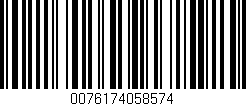 Código de barras (EAN, GTIN, SKU, ISBN): '0076174058574'