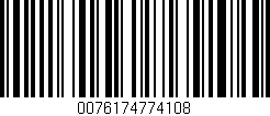 Código de barras (EAN, GTIN, SKU, ISBN): '0076174774108'