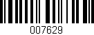 Código de barras (EAN, GTIN, SKU, ISBN): '007629'