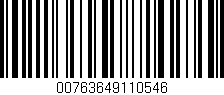 Código de barras (EAN, GTIN, SKU, ISBN): '00763649110546'