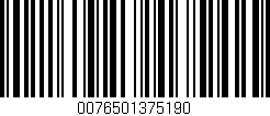 Código de barras (EAN, GTIN, SKU, ISBN): '0076501375190'