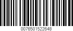 Código de barras (EAN, GTIN, SKU, ISBN): '0076501522648'