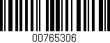Código de barras (EAN, GTIN, SKU, ISBN): '00765306'