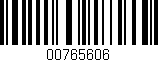 Código de barras (EAN, GTIN, SKU, ISBN): '00765606'