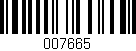 Código de barras (EAN, GTIN, SKU, ISBN): '007665'