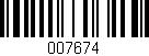 Código de barras (EAN, GTIN, SKU, ISBN): '007674'