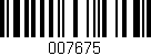 Código de barras (EAN, GTIN, SKU, ISBN): '007675'
