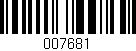 Código de barras (EAN, GTIN, SKU, ISBN): '007681'
