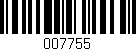 Código de barras (EAN, GTIN, SKU, ISBN): '007755'
