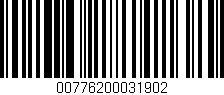 Código de barras (EAN, GTIN, SKU, ISBN): '00776200031902'