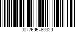 Código de barras (EAN, GTIN, SKU, ISBN): '0077635468833'