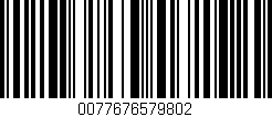Código de barras (EAN, GTIN, SKU, ISBN): '0077676579802'
