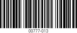 Código de barras (EAN, GTIN, SKU, ISBN): '00777-013'