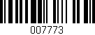 Código de barras (EAN, GTIN, SKU, ISBN): '007773'