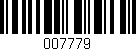 Código de barras (EAN, GTIN, SKU, ISBN): '007779'