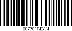 Código de barras (EAN, GTIN, SKU, ISBN): '007781REAN'