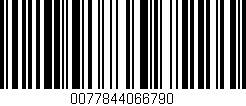 Código de barras (EAN, GTIN, SKU, ISBN): '0077844066790'