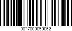 Código de barras (EAN, GTIN, SKU, ISBN): '0077888059062'
