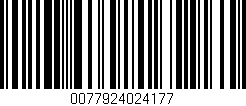 Código de barras (EAN, GTIN, SKU, ISBN): '0077924024177'