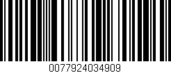 Código de barras (EAN, GTIN, SKU, ISBN): '0077924034909'