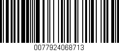 Código de barras (EAN, GTIN, SKU, ISBN): '0077924068713'