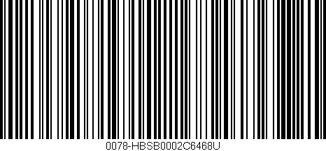 Código de barras (EAN, GTIN, SKU, ISBN): '0078-HBSB0002C6468U'