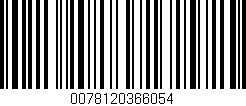 Código de barras (EAN, GTIN, SKU, ISBN): '0078120366054'