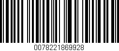 Código de barras (EAN, GTIN, SKU, ISBN): '0078221869928'