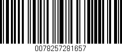 Código de barras (EAN, GTIN, SKU, ISBN): '0078257281657'