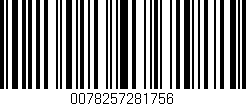 Código de barras (EAN, GTIN, SKU, ISBN): '0078257281756'