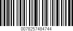Código de barras (EAN, GTIN, SKU, ISBN): '0078257484744'