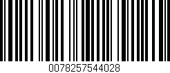 Código de barras (EAN, GTIN, SKU, ISBN): '0078257544028'