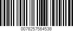 Código de barras (EAN, GTIN, SKU, ISBN): '0078257564538'