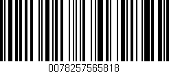 Código de barras (EAN, GTIN, SKU, ISBN): '0078257565818'