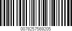 Código de barras (EAN, GTIN, SKU, ISBN): '0078257569205'