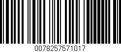 Código de barras (EAN, GTIN, SKU, ISBN): '0078257571017'